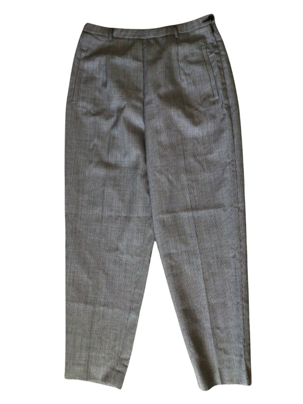 Pendleton Pants Women’s 12 Petite Black White Virgin Wool Houndstooth Vintage